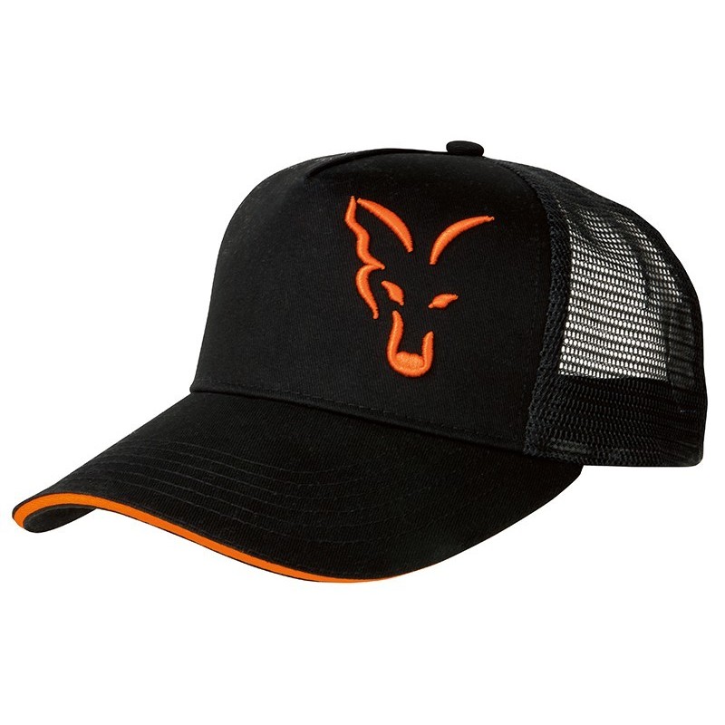 Fox Šiltovka Black / Orange Trucker Cap