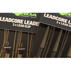 Korda Hotové montáže Leadcore leader Hybrid Lead Clip weed / Silt 3ks