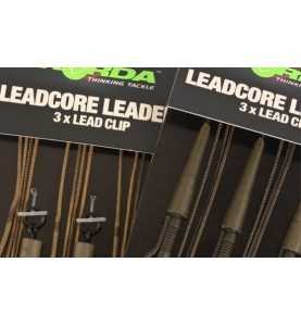 Korda Hotové montáže Leadcore leader Hybrid Lead Clip weed / Silt 3ks