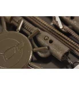 Korda Hotové montáže Leadcore leader Hybrid Lead Clip gravel / brown 3ks