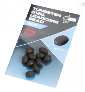 Nash Tažké korálky Tungsten Oval Leadcore Beads 8mm Novinka 2018