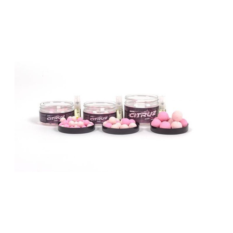 Nash Citruz plávajúce boilies Pop Ups Pink 18mm 75g + 3ml Booster Spray