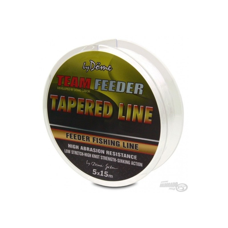 By Döme Team Feeder Tapered Line 5x15m 0,195 - 0,280mm