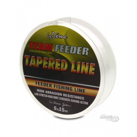 By Döme Team Feeder Tapered Line 5x15m 0,165 - 0,22mm