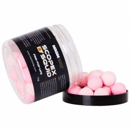 Nash Scopex & Squid plávajúce boilies Pop Ups Pink 12mm 50g ružová