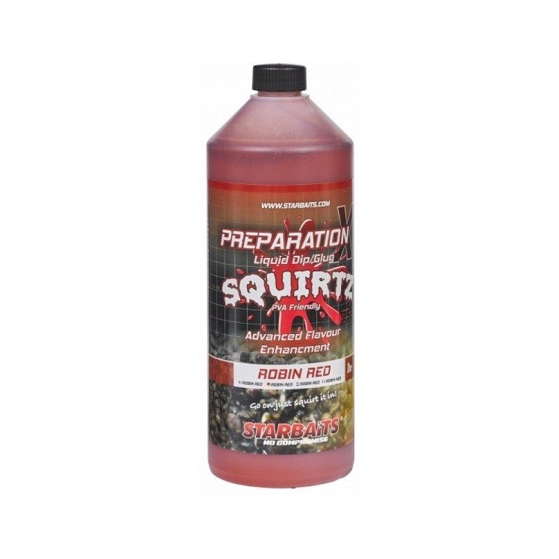Starbaits Booster PREP X SQUIRTZ ROBIN RED 1l