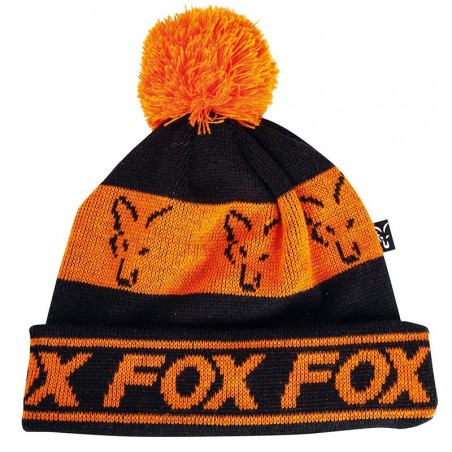 Fox Čiapka zimná Black / Orange Lined Bobble