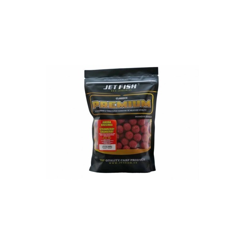 Jet Fish Boilies Premium Clasicc 700g 20mm - Jahoda & Brusinka