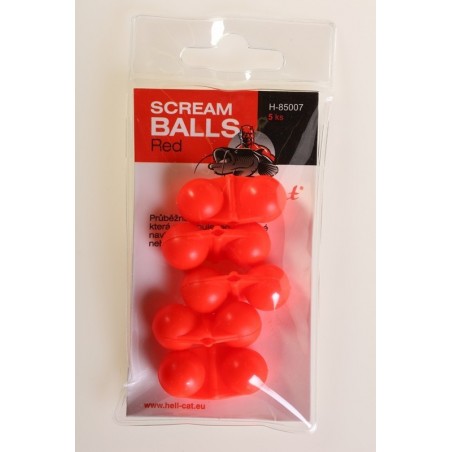 Hell-Cat Hrkálka Scream Balls Red, 5ks