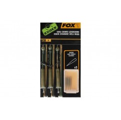 Fox Edges Hotové montáže 50lb Camo Leadcore Kwik Change Heli Rigs 3ks