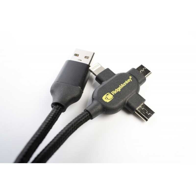 RidgeMonkey Napájací kábel Vault USB-A to Multi Out Cable 2m