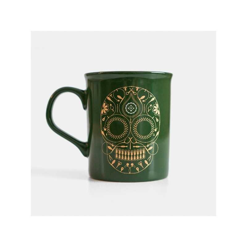 KUMU keramický hrnček s logom DEATH RIG zelený