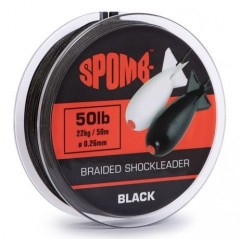Spomb Šnúra Braided Leader Black 50m 0,26mm 22kg