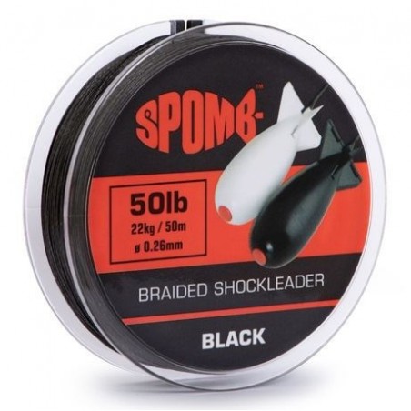 Spomb Šnúra Braided Leader Black 50m 0,26mm 22kg