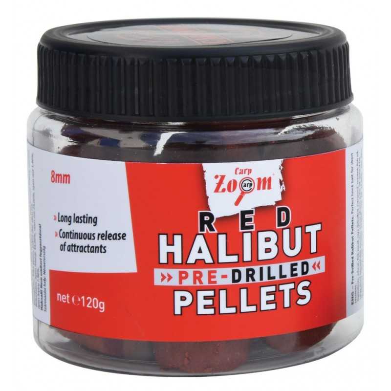Carpzoom Pre-Drilled Red Halibut Pellets 8mm