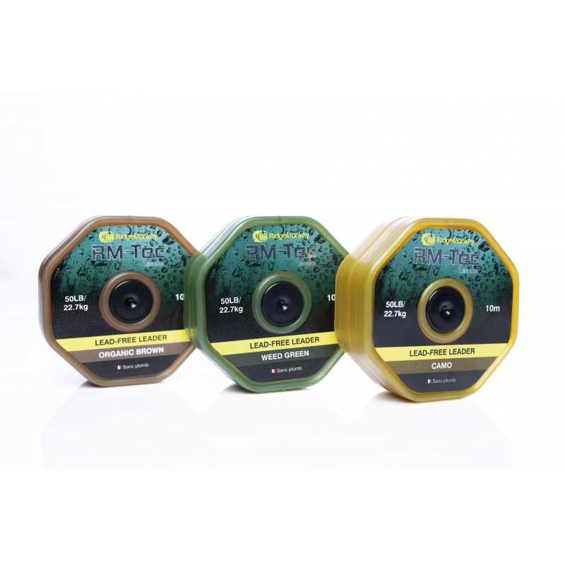 Ridgemonkey RM-Tec Lead Free Leader - bezolovený vodič 50lb Camou
