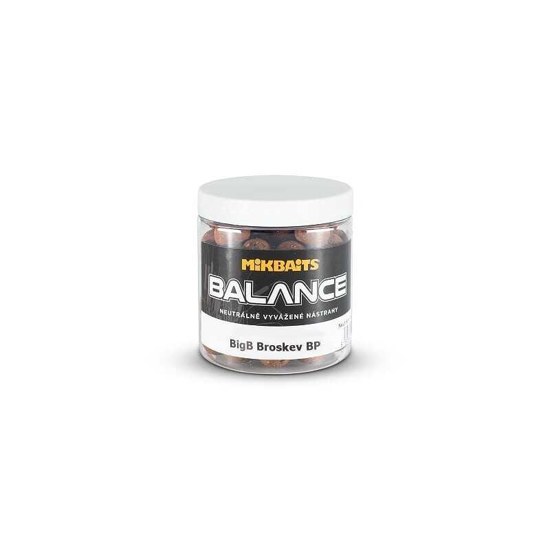 Mikbaits Balance boilies BigB Broskyňa Black Pepper 20mm / 250ml