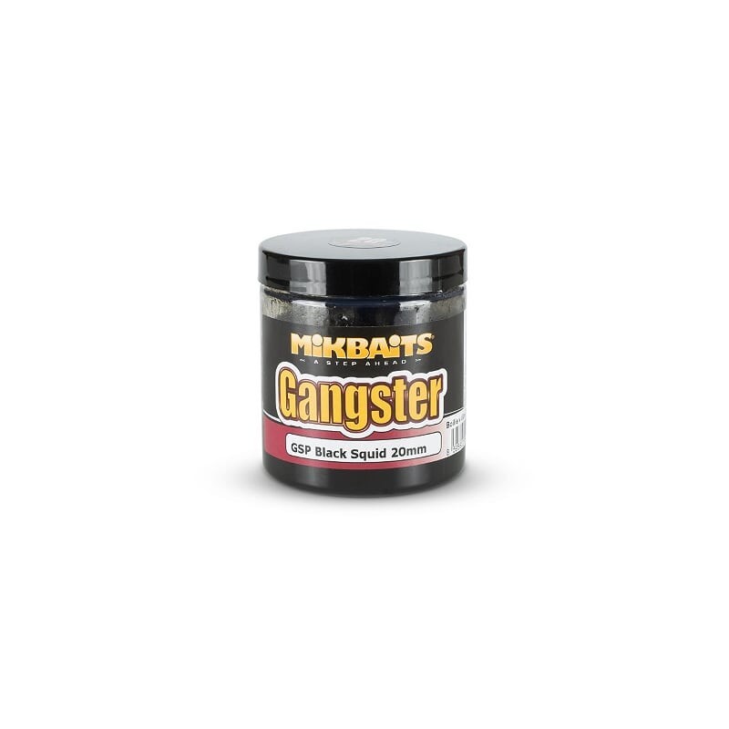 Mikbaits Gangster GSP Black Squid Boilies v dipe 250ml