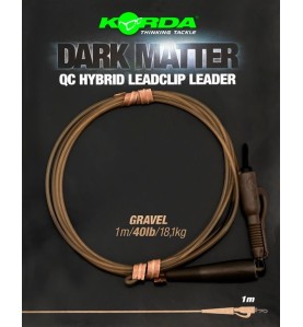 Korda Hotové montáže Dark Matter Leader QC Hybrid Clip Gravel 30lb 50cm Novinka 2021