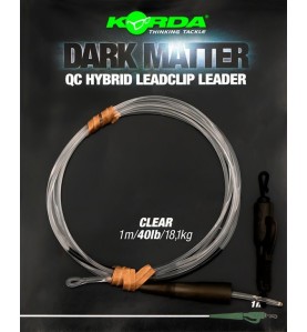 Korda Hotové montáže Dark Matter Leader QC Hybrid Clip Clear 30lb 50cm Novinka 2021