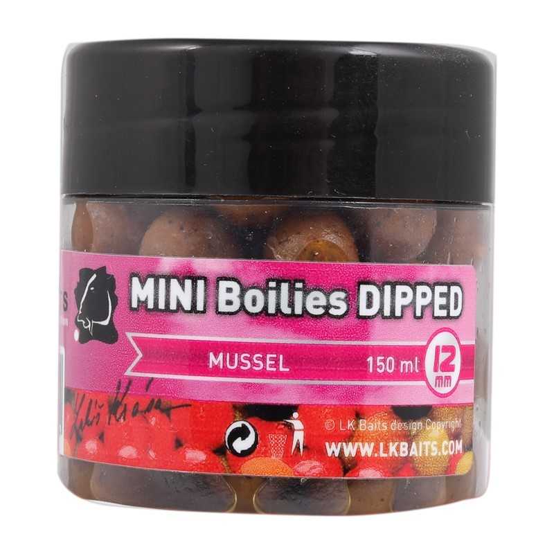 LK Baits MINI Boilies DIPPED 12mm 150ml MUSSEL