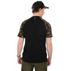 Fox Tričko Raglan T Shirt Black Camo