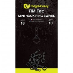 RidgeMonkey Obratlík RM-Tec Mini Hook Ring Swivel veľ,18 | 10ks