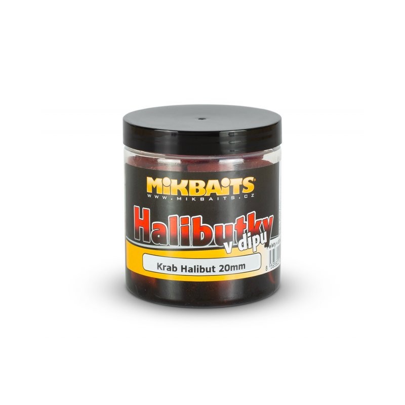 Mikbaits Halibutky v dipe 250ml – Krab Halibut