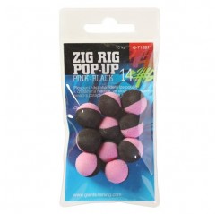 Giants fishing Penové plávajúce boilies Zig Rig Pop-Up pink-black 10mm, 10ks