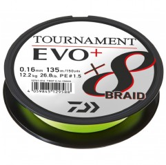 Daiwa Tournament Spletená Šnúra X8 EVO+ 0,12mm Chartreuse 135m