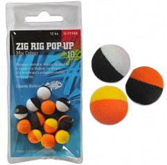 Giants Fishing Penové plávajúce boilies Zig Rig Pop-Up mix colour 10mm - 12ks