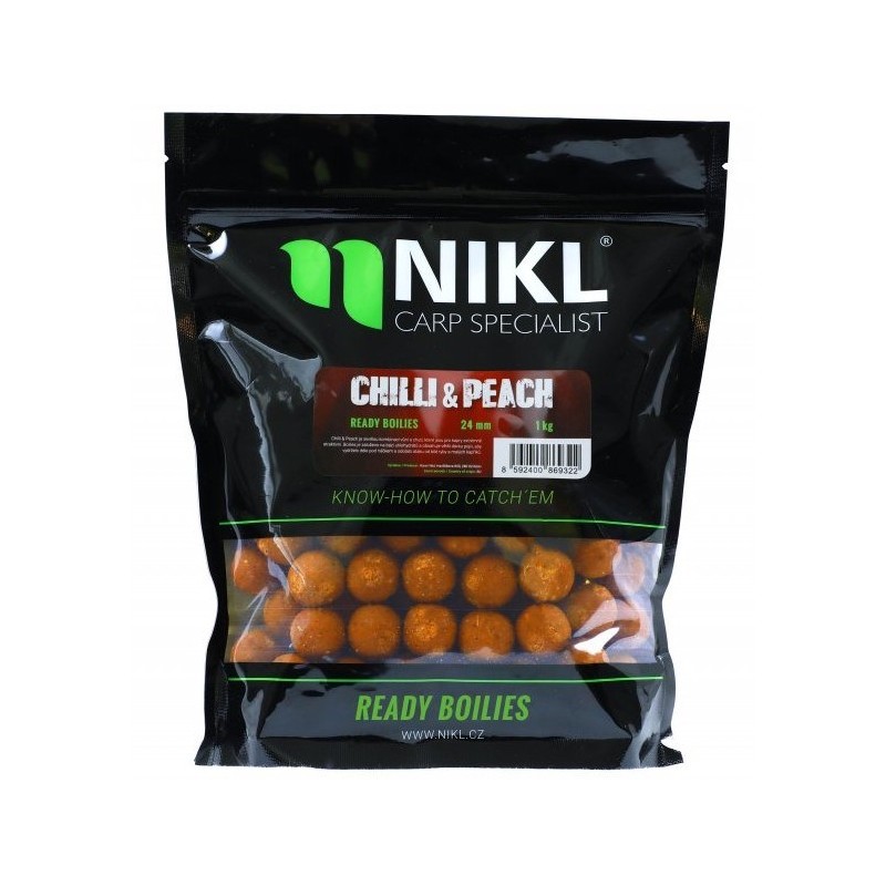 Nikl Ready Hotové Boilies Chilli & Peach