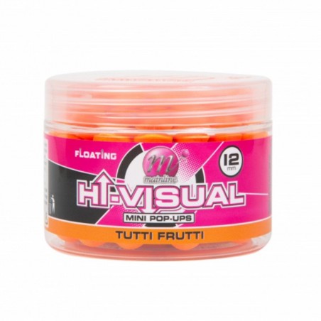 Mainline Plávajúce Boilie High Visual Mini Pop Ups 12mm Tutti Frutti (ovocie)