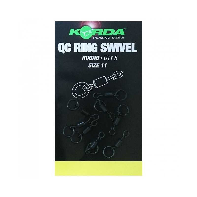 Korda Obratlík s krúžkom Quick Change Swivels Round veľ.11 8ks