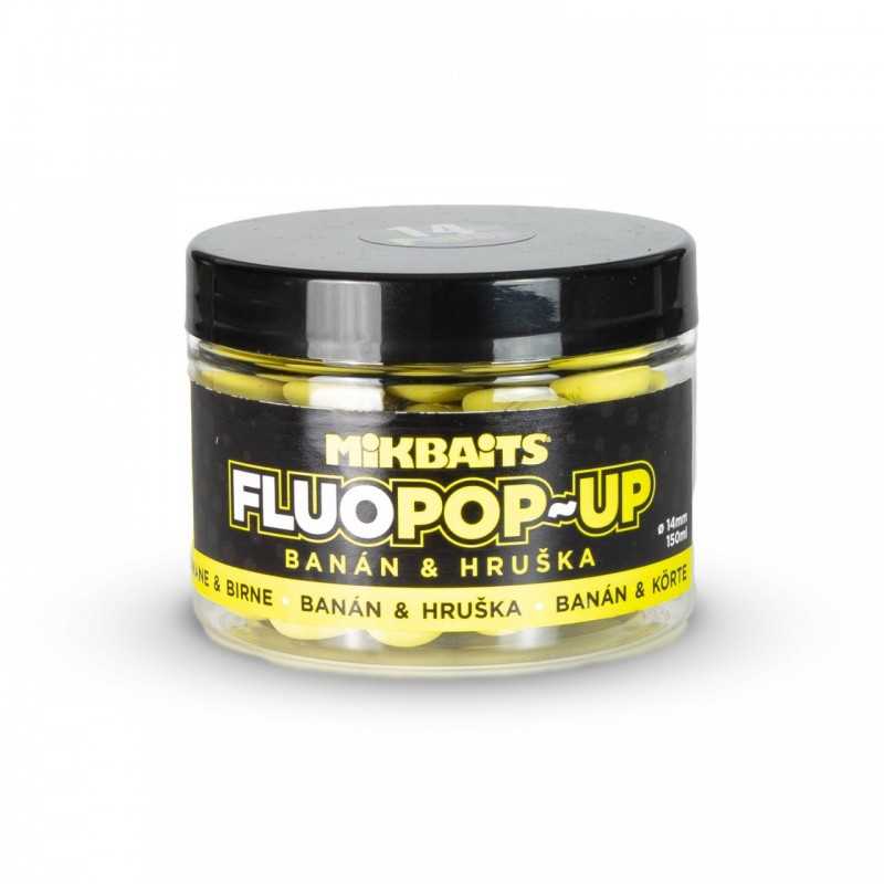 Mikbaits Fluo Plávajúci Boilies Pop-Up Banán Hruška 150ml - 18mm