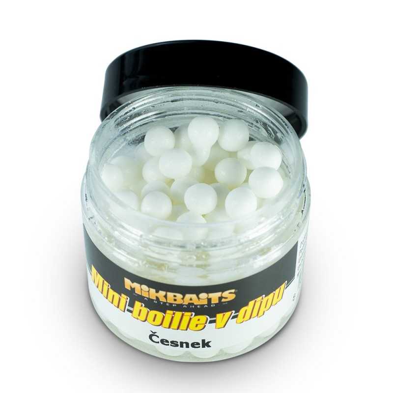 Mikbaits Mini Boilies v dipe 50ml - Cesnak