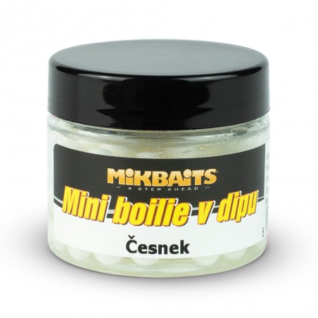 Mikbaits Mini Boilies v dipe 50ml - Cesnak