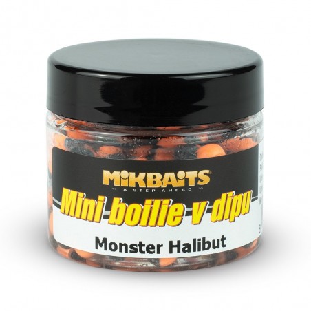 Mikbaits Mini Boilies v dipe 50ml - Monster Halibut