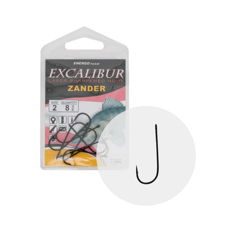 Excalibur Háčik Zander Worm Black s protihrotom