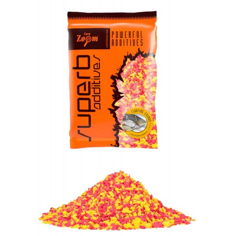 Carpzoom SuperB Additive Crumbs- Anglické vločky - potápajúce - Červená - Žltá