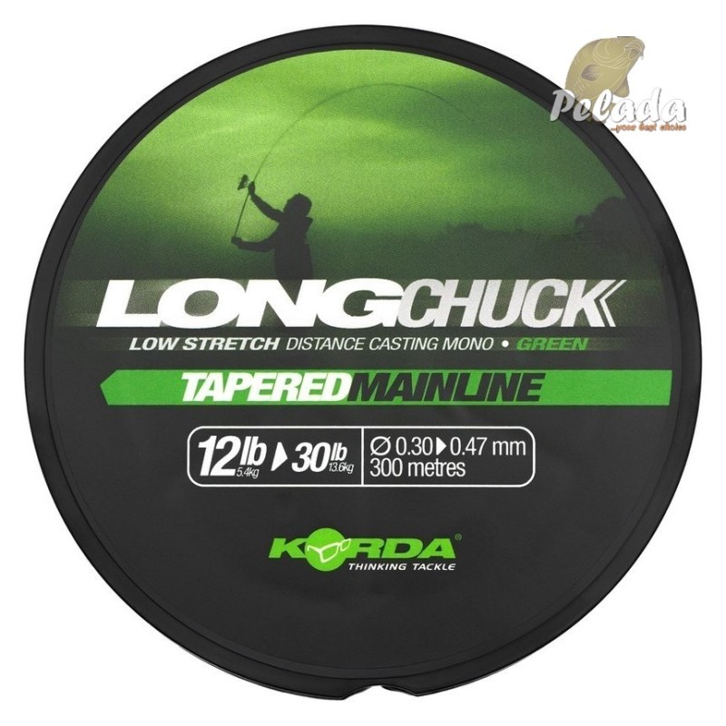 Korda Ujímaný Vlasec LongChuck Tapered Green 0,30 - 0,47mm 300m