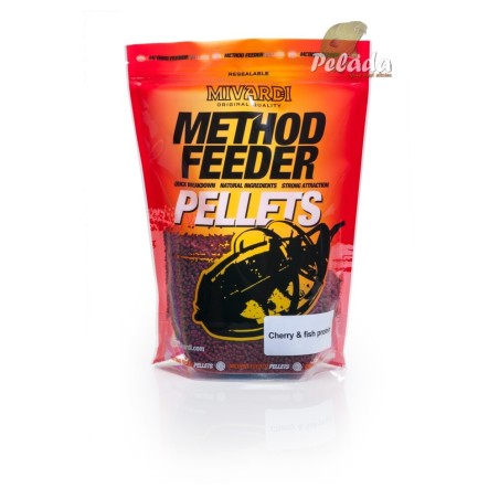 Mivardi Method Feeder Pelety Cherry & Fish Protein 2,8mm - 750g