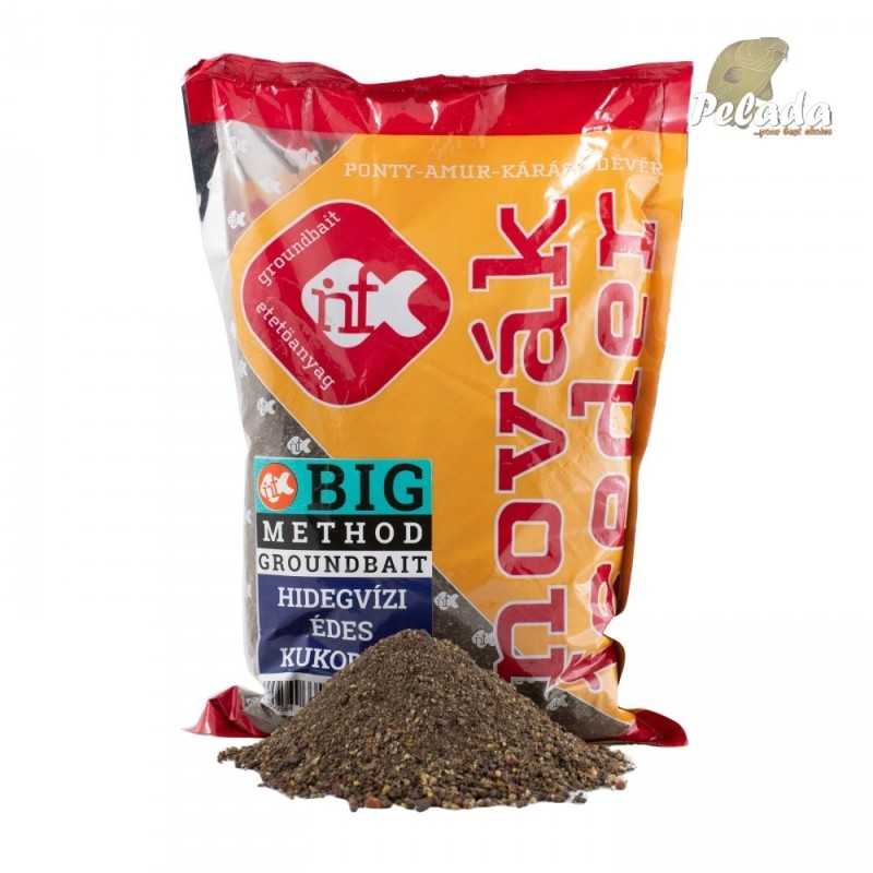 NOVÁKFEEDER Krmivo Big Method Groundbait Sladká Kukurica - Studená voda 1kg