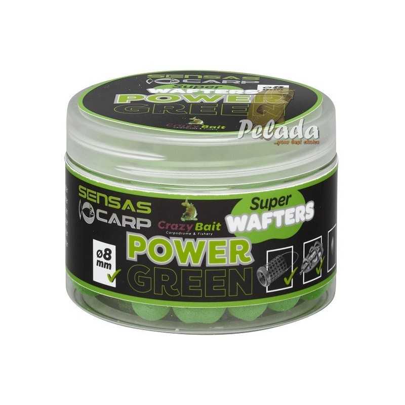 Sensas Carp Wafters Super Power Green Cesnak 8mm 80g