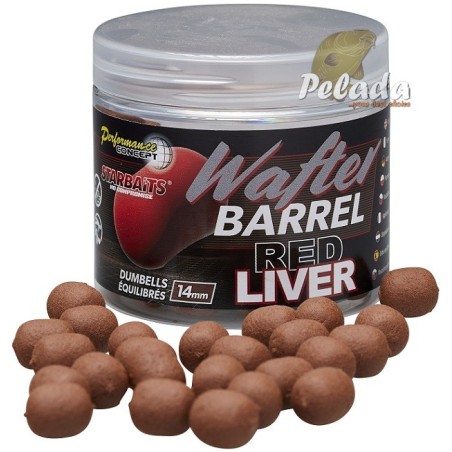 Starbaits Wafters Barrel Red Liver - Pečeň 70g 14mm