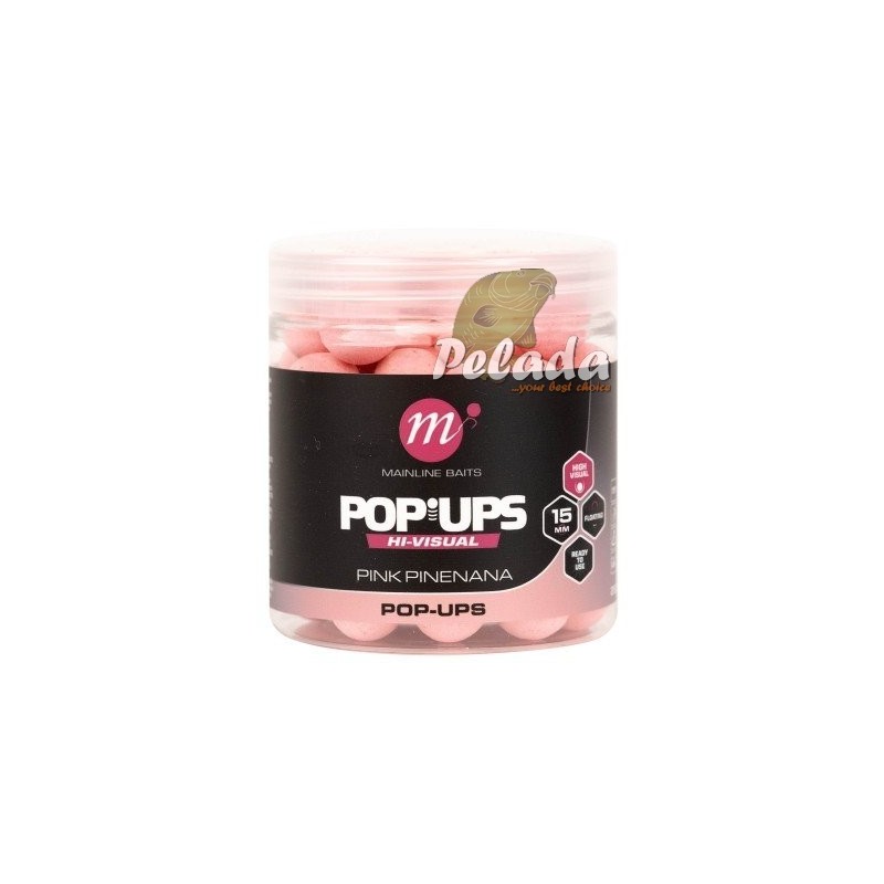 Mainline Plávajúce Boilie High Visual Pop Ups 15mm Pink Pinenana