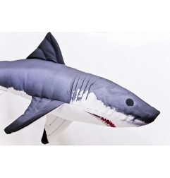 Vankúš Gaby Plyšová Ryba Žralok Biely GIANT 120cm