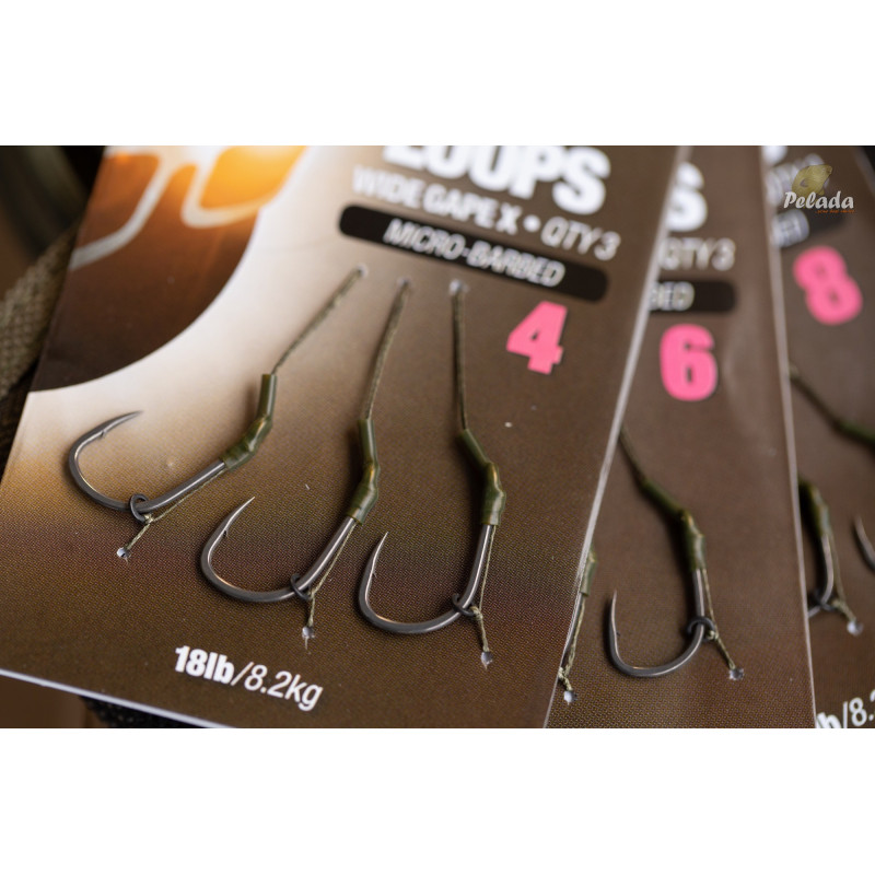 Korda Hotový Nádväzec Loop Rigs Wide Gape X veľ. 6 18lb 3ks