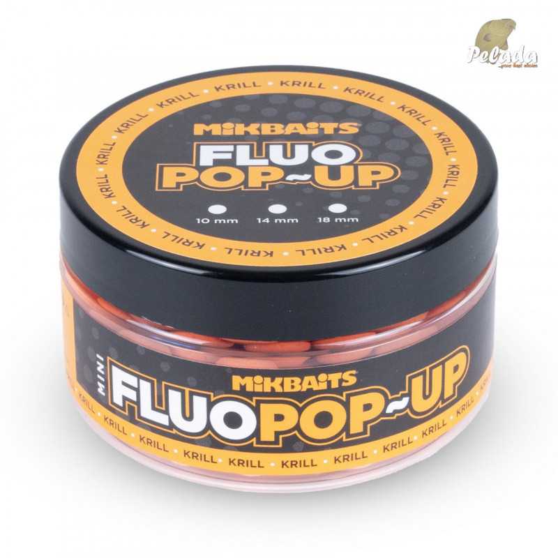 Mikbaits Plávajúce Boilies Pop-Up Fluo 100ml - Krill 10mm