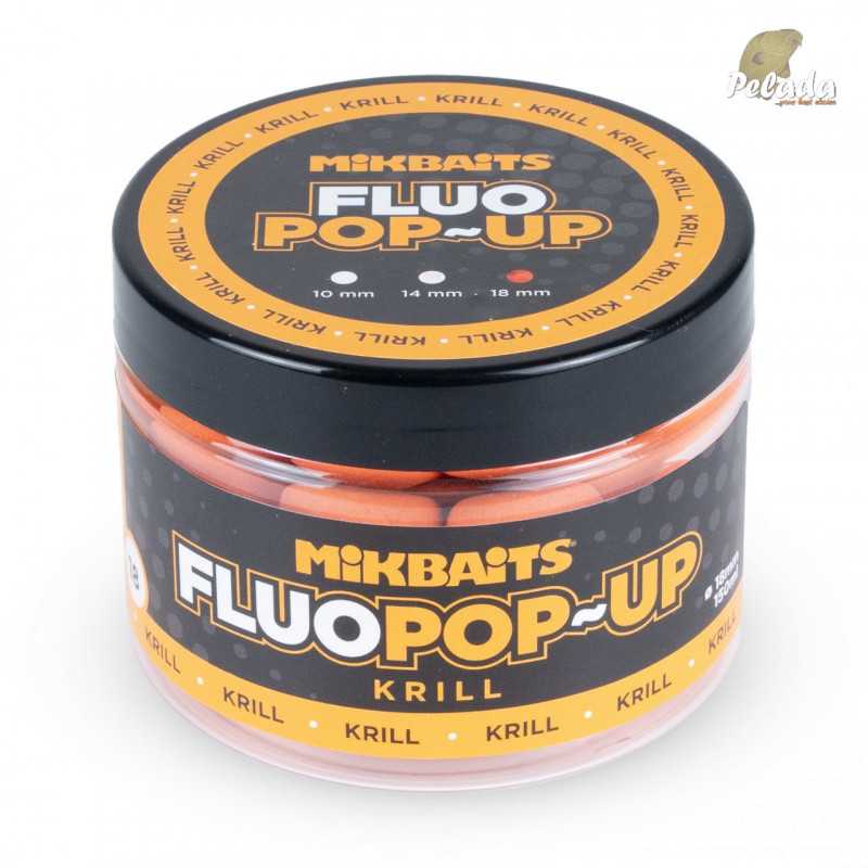 Mikbaits Plávajúce Boilies Pop-Up Fluo 150ml - Krill 18mm